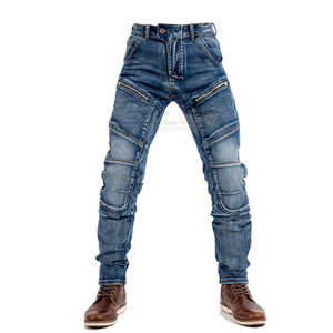 Pantalones vaqueros protectores para montar con tela resistente y acabado elegante Pantalones vaqueros para montar de estilo clásico con refuerzo adicional - Product Image 3