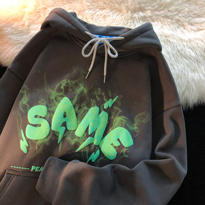 Vente en gros de sweats à capuche surdimensionnés en coton 100% 550g poids lourd Impression 3D en relief Broderie Hiver Personnalisé Homme Polaire - Product Image 2