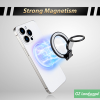 Logo personnalisé personnalisé argent or réglable en métal support de doigt de téléphone portable mince support magnétique de bague de téléphone