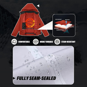 Veste de ski sur mesure OEM Vêtements d'extérieur d'hiver Tissu coupe-vent imperméable Capuche chauffante Fermeture éclair Marque privée Options d'impression de logo - Product Image 5