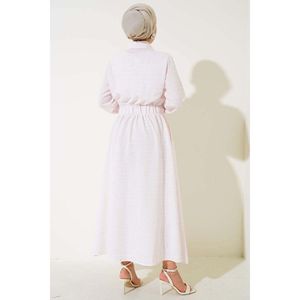 Vestido Abotonado Rayas Rosa - Product Image 2