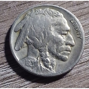 Pièce de monnaie vintage en nickel de buffle de 1920 avec plusieurs erreurs - Product Image 3