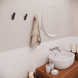 Perchero de madera de haya con ganchos de pared de madera de haya blanca Gancho decorativo para abrigos colgantes Sombreros y ropa - Product Image 4