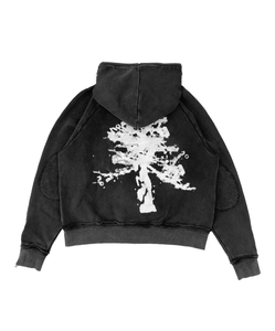 New Vintage Washed <b>Black</b> screen printed <b>Hoodie</b> <b>For</b> <b>Men</b> & Women Heavy Cotton Oversized crop Pullover Fleece breathable &quick dry - Product Image 6