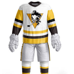 2024 Últimos conjuntos de uniformes de hockey sobre hielo para hombres de calidad sublimada personalizada Servicio OEM de la mejor calidad disponible - Product Image 5