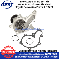 MBSGSW Kit de correa de distribución Junta de bomba de agua para Toyota Corolla Celica Geo Prizm 7AFE 1.8L 1993-1997 TBKWP235 VS50440R TBKVC235