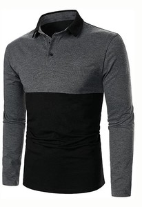 Polo personnalisable de haute qualité pour hommes, tissu en toile à motif solide, confortable et élégant - Product Image 6