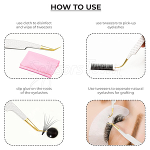 Juego completo de pinzas con logotipo grabado perfecto para dar forma a las cejas y el cuidado personal - Product Image 6