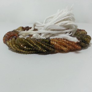 3mm naturel Petro noir Tourmaline facettes Rondelle perles de pierres précieuses brins prix d'usine en gros en ligne du fournisseur en gros - Product Image 3