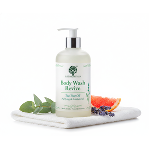 Revive Gel de Baño Purificante de 250 ml con Aroma a Limón, Aceite de Árbol de Té y Moringa Roja, Fórmula Natural, Marca Privada OEM, Italia - Product Image 1