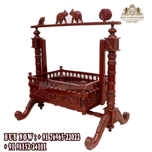 Columpio con acabado de nogal de aspecto moderno para el hogar, Columpio de madera de teca hecho a mano para vestíbulo, Columpio de madera de teca brillante para sala de estar de EE. UU. - Product Image 4
