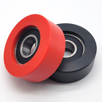 Roue de rouleau de guidage en polyuréthane Lbs robuste personnalisée, rouleaux de piste revêtus d'uréthane pu à noyau de fer roulé à clé 60A 90A