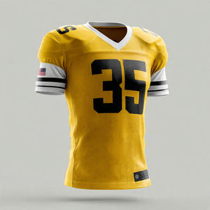 Maillots de football américain 100% polyester Col en V Maillot de football unisexe Manches courtes Maillots de football américain - Product Image 1