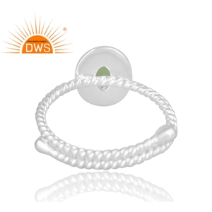 แหวนพลอยเพอริดอตธรรมชาติทำจากเงินสเตอริง925ขายดีล่าสุดเครื่องประดับตามสั่งสำหรับเป็นของขวัญสำหรับผู้หญิง - Product Image 2