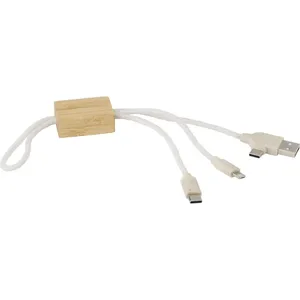 Juego de Cables de Carga 3 en 1 Personalizados Keegan para Dispositivos USB, para Artículos Promocionales - Product Image 1