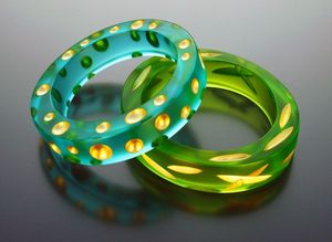 Joyería apilable, pulsera acrílica de resina, brazalete exagerado, deslumbrante, Multicolor, ancho, Irregular, cuadrado, pulseras acrílicas para mujer - Product Image 3