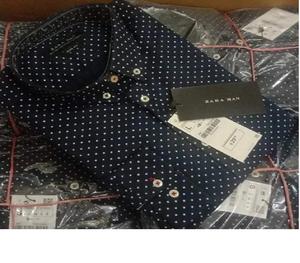 Leftover Overstock Overrun Garments Surplus Branded Label Hombres Manga larga Estampados Casual Algodón Camisa formal Bangladesh Stocklot - Product Image 1