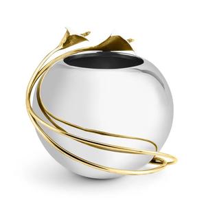 Vase en métal de couleur chromée Vases à fleurs de taille moyenne de la meilleure conception décorative de qualité supérieure avec les tailles de 5HX6WX6D pouces - Product Image 1