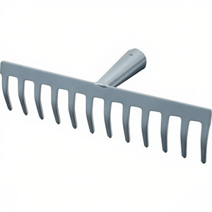 คราดจัดสวนแบบมือถือ ขนาดความกว้างในการทำงาน 295 มม. พร้อมซี่คราดรูปกรวย 12 ซี่ ความยาวซี่ 55 มม. ไม่มีด้ามจับ - Product Image 2