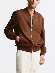 Pakistan's High Quality Lightweight Woolen Lettermen <b>Jackets</b> Custom OEM Winter High Street Style with <b>Mandarin</b> <b>Collar</b> for Men - Product Image 2