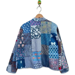 Chaquetas acolchadas de retazos de algodón Floral estilo bohemio Otoño Invierno chaqueta abrigo Streetwear Boho acolchado chaqueta Reversible - Product Image 1