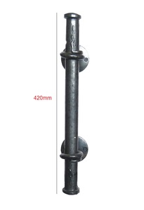 TIRE DE PORTE EN FER FORGÉ À LA MAIN POIGNÉE DE PORTE DE QUEUE DE SERPENT ROND - Product Image 3