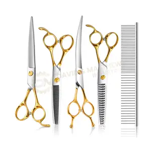 Most Popular Grooming Shears Dog Stainless Steel Grooming Shears Pet Straight Scissors Set For Dog