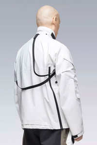 OEM vente en gros personnalisé hommes Cyberpunk Techwear veste noir à capuche imperméable Streetwear longue toile fine épaisseur - Product Image 6