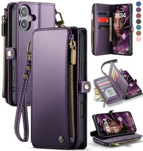 Étui portefeuille en cuir CaseMe C36 pour iPhone 17 Pro Max 16 15 avec support magnétique RFID et pochette antichoc pour cartes à porter en bandoulière - Product Image 1