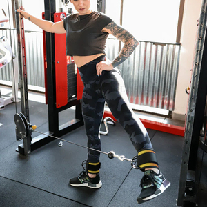 Sangle de cheville rembourrée en néoprène personnalisée pour la salle de sport, double anneau en D, machines à câbles, soutien de fitness avec motif imprimé pour la protection - Product Image 6