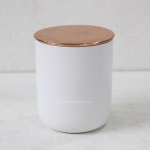 Tarro de vela blanco con logotipo personalizado recubierto de polvo, contenedor de metal de cualquier color para hacer velas, tarros para velas perfumadas con fragancia - Product Image 3