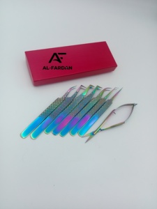 Tweezers For Eyelash Extension Rainbow Multi Color Pointed And <b>Boot</b> Shape with Butterfly Mirror Handle eyebrow <b>Spring</b> Scissors - Product Image 3