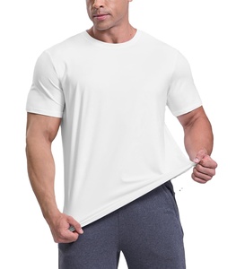 เสื้อยืดสีขาวแบบกำหนดเอง 180GSM สำหรับผู้ชาย ผ้าฝ้าย 100% ทรงหลวม เรียบง่าย แขนสั้น ไซส์ใหญ่ คอกลม - Product Image 3