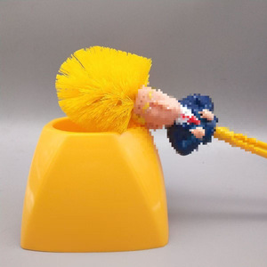<span class=keywords><strong>Brosse</strong></span> de toilette pour le <span class=keywords><strong>nettoyage</strong></span> des toilettes, drainage rapide, design amusant, <span class=keywords><strong>nettoyage</strong></span> de la salle de bain, adapté à l'utilisation dans les toilettes, poils jaunes HH9-1247 - Product Image 5
