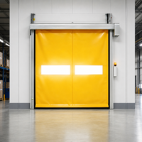 Porte rapide industrielle à fermeture éclair à réinitialisation automatique, volet roulant motorisé en PVC anti-poussière pour atelier et canal logistique