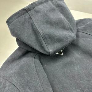 Oversized Men Hoodie 100% Cotton 380gsm High Quality Puff Printing Wreath <b>Black</b> Line Design Portugal Made for Winter - Product Image 6