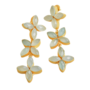 Pendientes de Latón al por Mayor, Piedras Semipreciosas Naturales, Textura Mate de Latón, Estilo Moderno, Listos para Enviar al por Mayor - Product Image 1