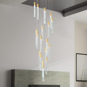 Techos Candelabros Extra Grandes 18 Luces Oro Moderno Cristal Lámparas Regulable Lámpara Colgante - Product Image 5