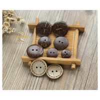 Accessoires écologiques de premier choix ! Boutons en coquille de noix de coco de style vintage, logo en relief, forme personnalisée, couleur naturelle polie