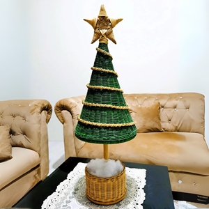 Meilleur vendeur! Décorations d'arbre de Noël en rotin tissé à la main en gros de Tienphong pour la décoration intérieure pendant les vacances de Noël - Product Image 3