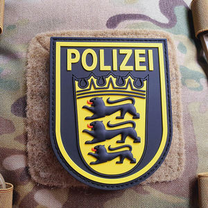 Emblema <span class=keywords><strong>Saarland</strong></span> personalizzato 3D PVC Patch <span class=keywords><strong>germania</strong></span> regionale distintivo in gomma morbida con gancio e anello di supporto per uniformi - Product Image 5