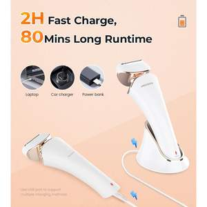 Rasoir électrique rechargeable sans fil pour femmes, tondeuse bikini et épilateur corporel, rasage humide et sec, rasoir corporel indolore - Product Image 3