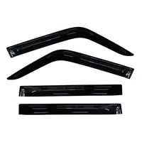 Deflectores de Viento para Auto GCS Slimline, Visera Transparente Negra de Acrílico, Protector Solar y de Lluvia para Nissan Patrol Y61
