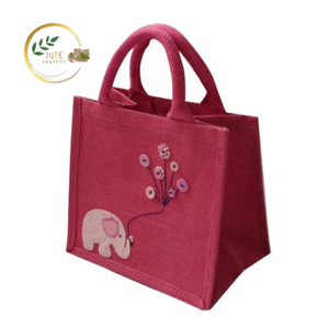 Elegant Custom Printed <b>Jute</b> <b>Gift</b> <b>Bag</b> Premium Quality Durable Textile with Various Print Sizes on Sale - Product Image 2
