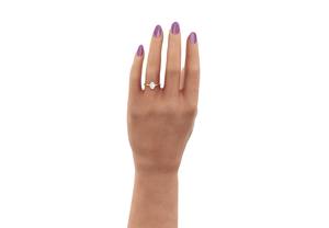 Anillo solitario de diamante cultivado en laboratorio de corte ovalado, oro amarillo de 14 quilates, ajuste clásico de 4 puntas, listo para boda, disponible en varios colores IGI - Product Image 2