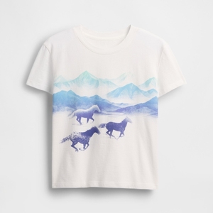 Camiseta con estampado colorido para niñas, camiseta de algodón suave para uso diario, informal, de manga corta, camisa de verano a la moda para jóvenes - Product Image 5