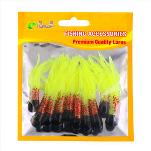 Crappie Iscas Jig Heads Pvc Tubo Isca 7CM Crappie Panfish Isca Plástica <span class=keywords><strong>Worms</strong></span> macios para a truta Água salgada Rios De Pesca De Água Doce - Product Image 5