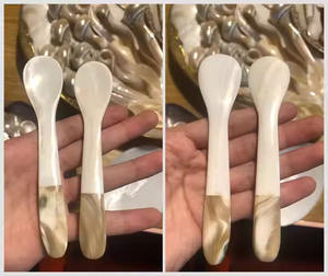 Cuillère en nacre naturelle du Vietnam Logo personnalisé Cuillère à caviar en nacre naturelle exquise blanche - Product Image 4