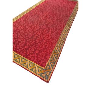Alfombras de Lana Anudadas a Mano Aalam, Alfombra Kilim Geométrica Abstracta Roja y Naranja para Entrada, Pasillo, Rectangular de 9x12 para Adolescentes-Pae-5949 - Product Image 2