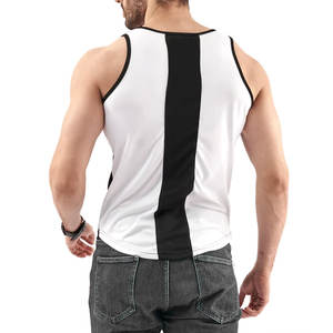 Summer Fashion Design Color Contrast Gym tank Top Streetwear Causal Sports Vest Unisex Sleeveless Embroidery Custom <b>Men</b> <b>Singlet</b> - Product Image 4